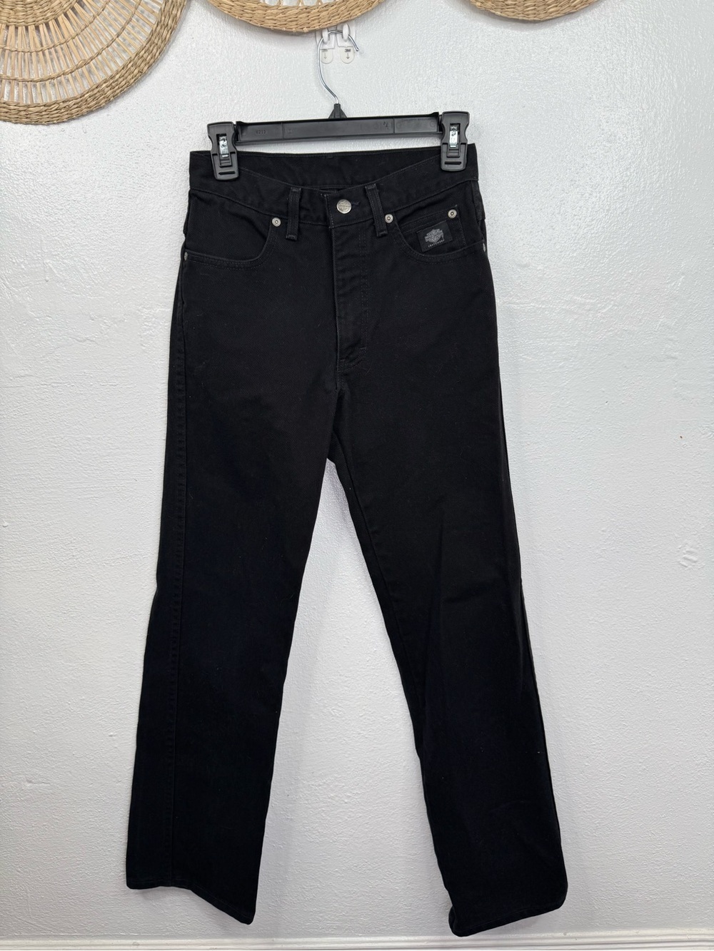 Vintage Harley-Davidson Jeans Womens Size 4 Black Bootcut High Rise Logo